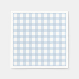  Bleek Denim Blue Gingham Gingham Gecontroleerd Pa Servet