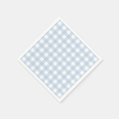 Bleek Denim Blue Gingham Gingham Gecontroleerd Pa Servet (Hoek)