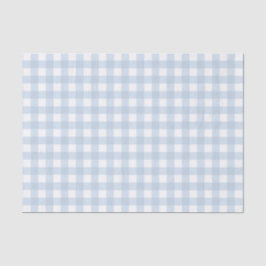  Bleek Denim Blue Gingham Gingham Gecontroleerd Pa Tissuepapier