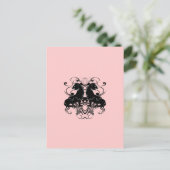 Bleek Dogwood Pink  Lion Design Briefkaart (Staand voorkant)