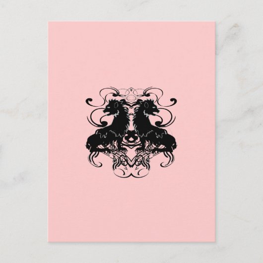 Bleek Dogwood Pink  Lion Design Briefkaart (Voorkant)