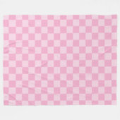 Bleek en Licht Roze Montone Geruit Fleece Deken (Voorkant (Horizontaal))