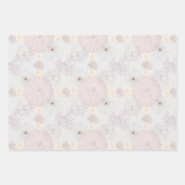  Bleek Floral Inpakpapier Vel
