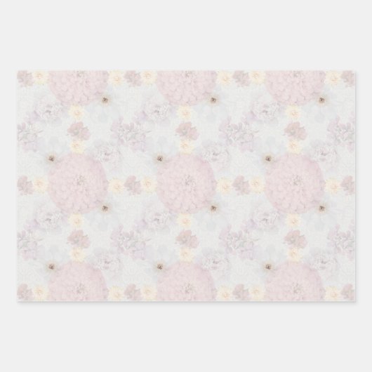  Bleek Floral Inpakpapier Vel (Voorkant)