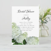 Bleek Floral Vrijgezellenfeest Hydrangea Invites Kaart (Staand voorkant)