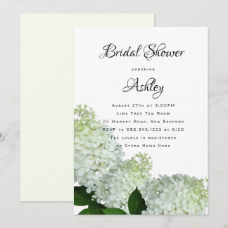 Bleek Floral Vrijgezellenfeest Hydrangea Invites Kaart