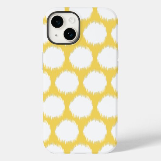 Bleek-geel-Aziatische Moods Ikat-Stippen Case-Mate iPhone Case (Achterkant)