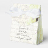  bleek geel bloembloesem, bloesem, bruiloft bedankdoosjes (Voorkant Zijde)