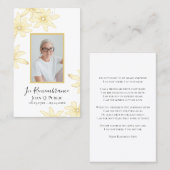 Bleek geel Daisy Flowers Uitvaartgebed Visitekaartje (Voorkant / Achterkant)