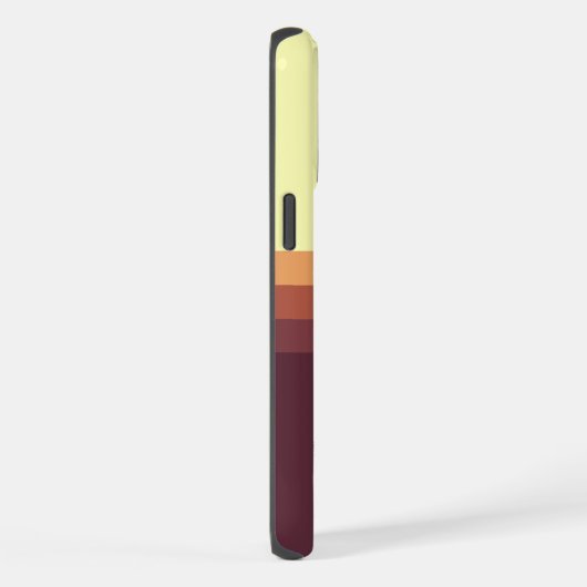  Bleek geel donkerbruin kleurenblok iPhone Hoesje (Rechterkant)