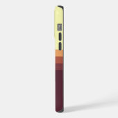 Bleek geel donkerbruin kleurenblok iPhone Hoesje (Linkerkant)