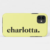 Bleek geel effen kleur Elegante naam Case-Mate iPhone Case (Achterkant (horizontaal))