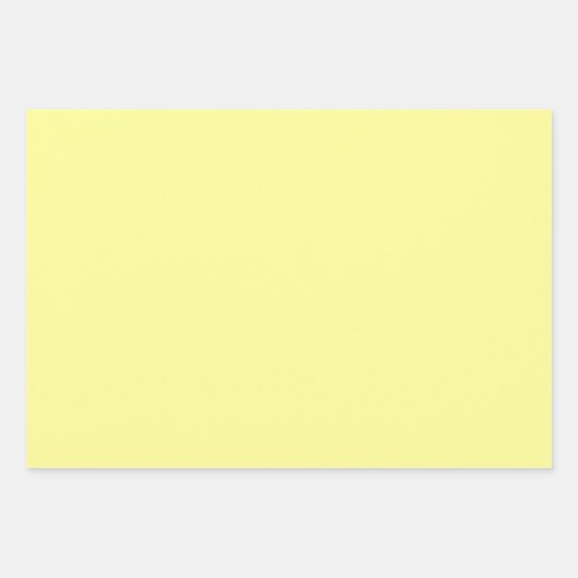Bleek geel effen kleur | Klassiek | Elegant Inpakpapier Vel (Voorkant 2)