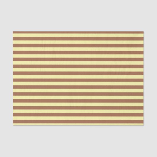 Bleek geel en bruine strepen tissuepapier (Voorkant)