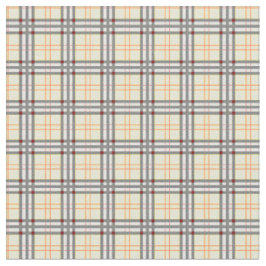 Bleek Geel en rood Tartan Patroon Stof