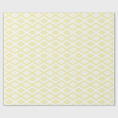 Bleek geel en wit diamantpatroon cadeaupapier (Vlak)