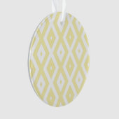 Bleek geel en wit diamantpatroon ornament (voorkant)