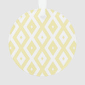 Bleek geel en wit diamantpatroon ornament (achterkant)