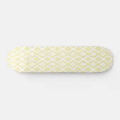 Bleek geel en wit diamantpatroon persoonlijk skateboard (Horizontaal)