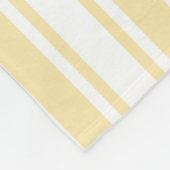 Bleek geel en wit snoep strepen fleece deken (Hoek)