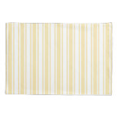 Bleek geel en wit snoep strepen kussensloop (Achterkant)