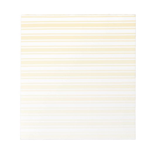 Bleek geel en wit snoep strepen notitieblok (Voorkant)