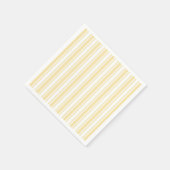 Bleek geel en wit snoep strepen servet (Hoek)
