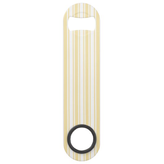 Bleek geel en wit snoep strepen speed flessenopener (Achterkant)