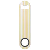 Bleek geel en wit snoep strepen speed flessenopener (Voorkant)