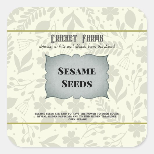 Bleek geel grijs productetiket Sjabloon tinctuur Vierkante Sticker (Voorkant)