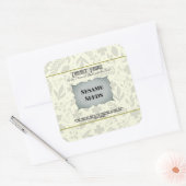 Bleek geel grijs productetiket Sjabloon tinctuur Vierkante Sticker (Envelop)