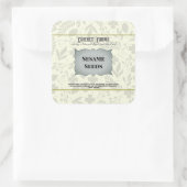 Bleek geel grijs productetiket Sjabloon tinctuur Vierkante Sticker (Tas)