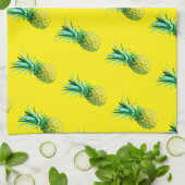Bleek Geel Groen Gummijn Pineappelpatroon Theedoek (Gevouwen)