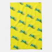 Bleek Geel Groen Gummijn Pineappelpatroon Theedoek (Verticaal)