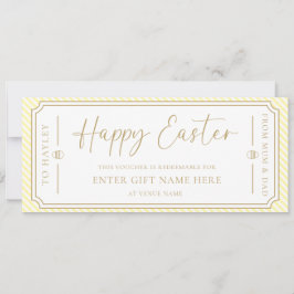 Bleek Geel Happy Easter Gift Voucher Kaart