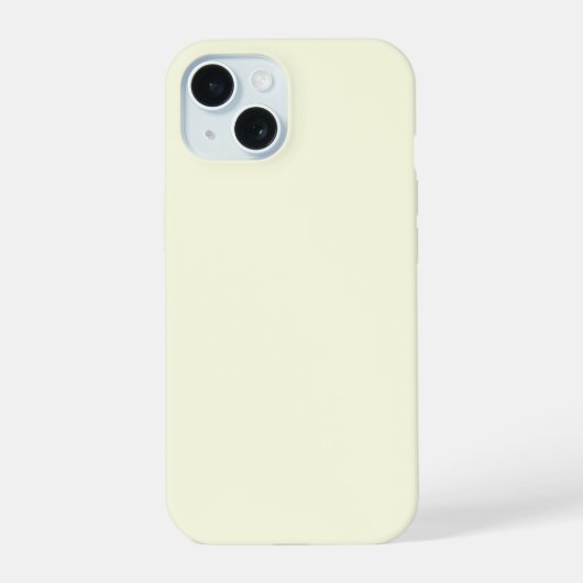 Bleek Geel iPhone 15 Case (Achterkant)