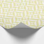 Bleek geel patroon van decomgrenzingskubus cadeaupapier (Hoek)