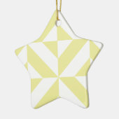 Bleek geel patroon van decomgrenzingskubus keramisch ornament (Links)