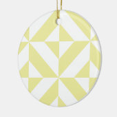 Bleek geel patroon van decomgrenzingskubus keramisch ornament (Links)