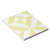 Bleek geel patroon van decomgrenzingskubus notitieblok (Schuin)