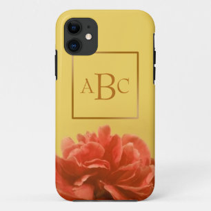 Bleek - geel perforeel monogram iPhone 11 hoesje