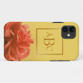 Bleek - geel perforeel monogram Case-Mate iPhone case (Achterkant (horizontaal))