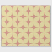 Bleek geel rood Mid Century Modern Boho Geometrisc Cadeaupapier (Vlak)