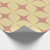 Bleek geel rood Mid Century Modern Boho Geometrisc Cadeaupapier (Hoek)