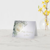 Bleek geel Roos Jubileum Kaart (Gele Bloem)