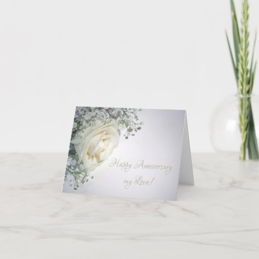 Bleek geel Roos Jubileum Kaart (Voorkant)