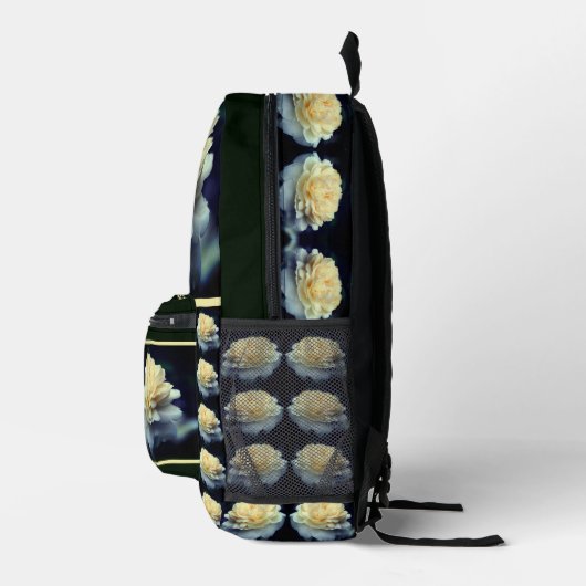 Bleek geel rose in bloesemspiegel gepersonaliseerd bedrukte rugzak (Rechts)