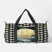 Bleek geel rose in bloesemspiegel gepersonaliseerd plunjezak (Voorkant)