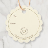 Bleek geel sierlijke hoofdhuid BEESWAX KAARS Label (Achterkant)