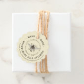 Bleek geel sierlijke hoofdhuid BEESWAX KAARS Label (In situ)